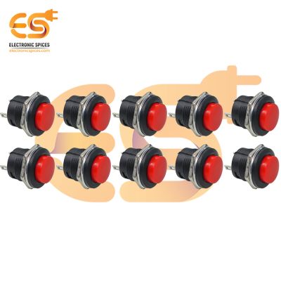 R13-507 SPST Horn type Push button switch (Red) Pack of 100
